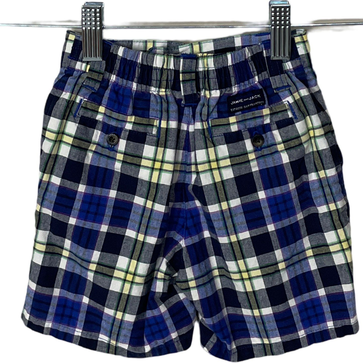 Short Janie andJack Cuadros Azul-Talla 18M