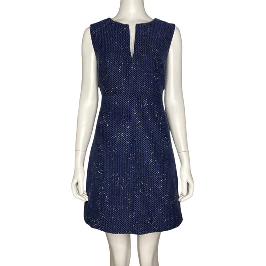 Vestido Diane Von Furstenberg Tweed Azul-Talla 10