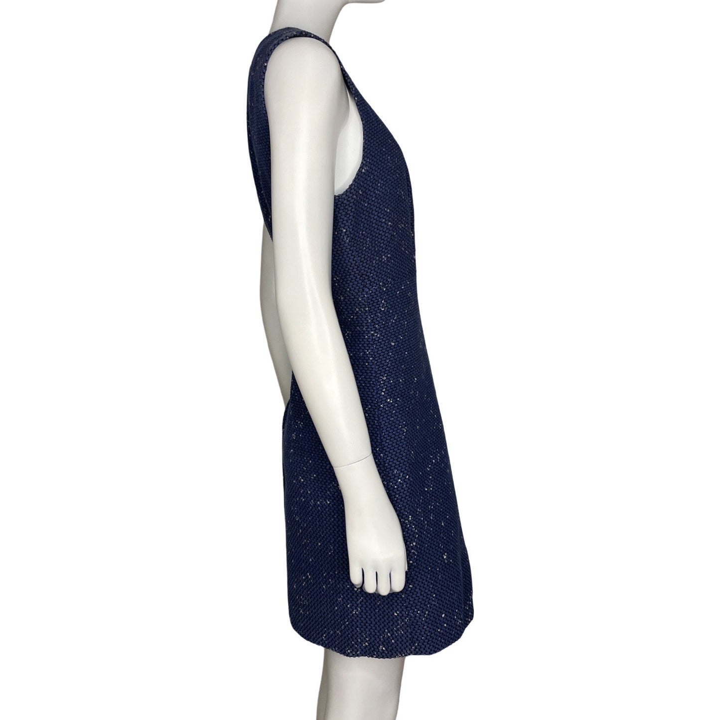 Vestido Diane Von Furstenberg Tweed Azul-Talla 10