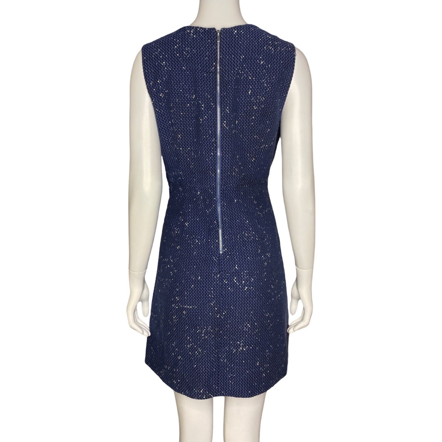 Vestido Diane Von Furstenberg Tweed Azul-Talla 10