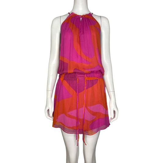 Vestido Ramy Brook Halter Mini Rosado-Talla S