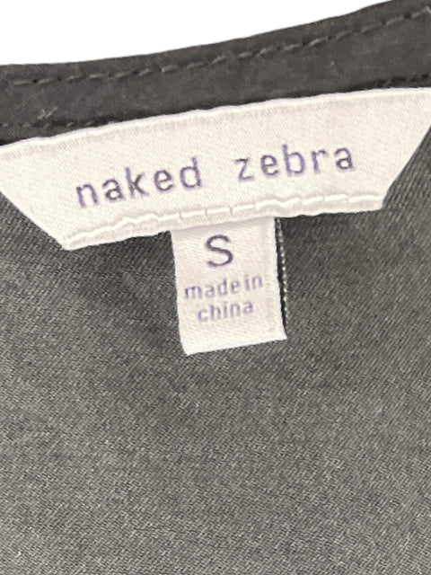 Top Naked Zebra Tiras Fluido Negro-Talla S