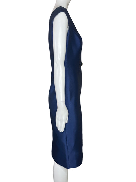 Vestido Sonia Peña Broche Midi Azul-Talla 8