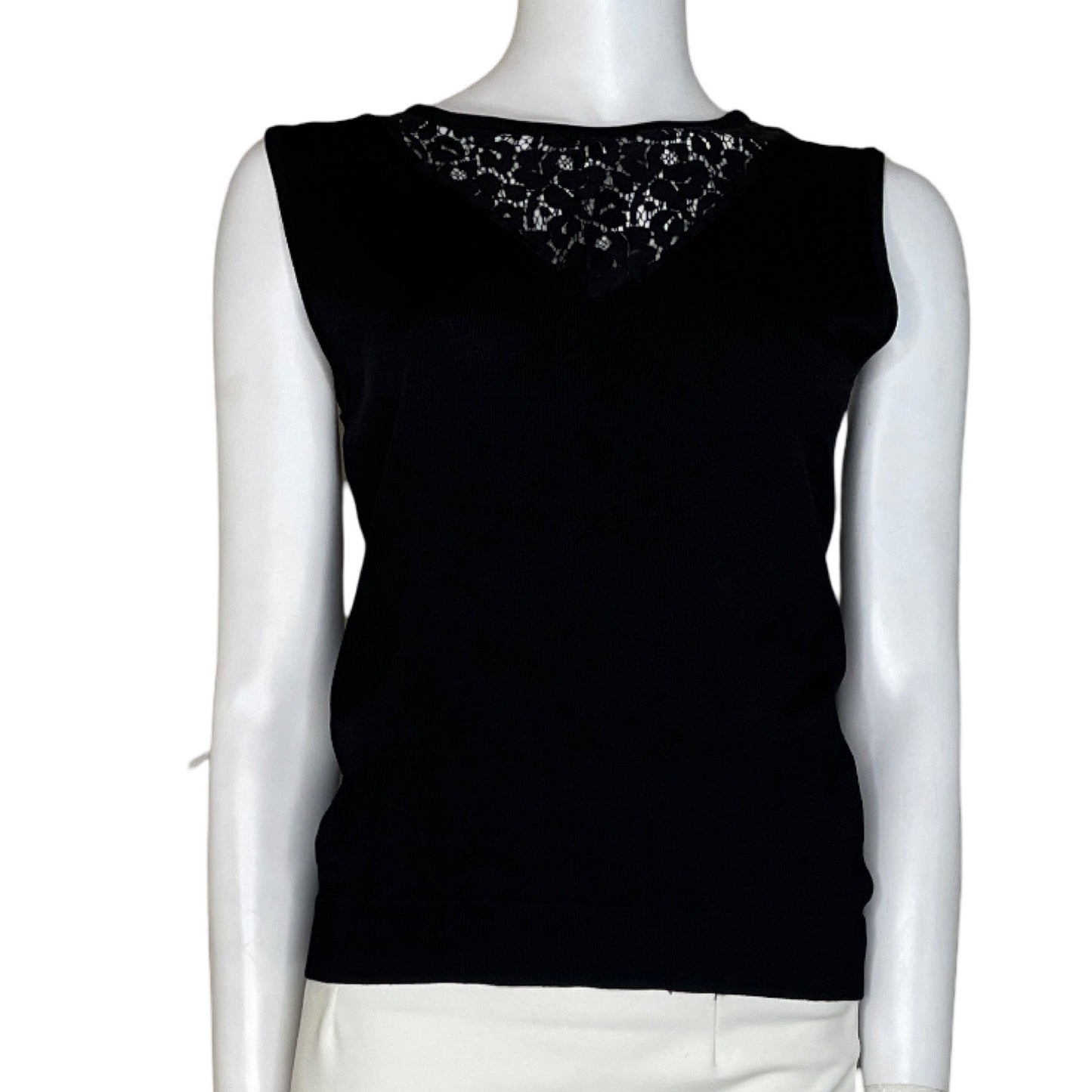 Blusa TRUCCO Sin Mangas Encaje Negro - Talla S