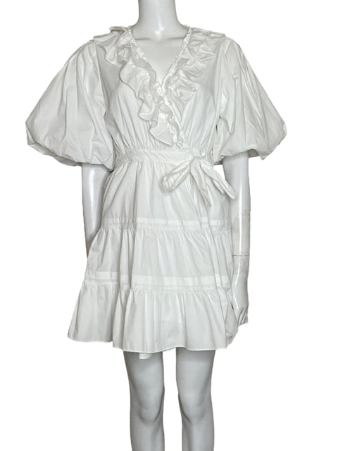 Vestido GiGio Vuelos  Mini Blanco-Talla S