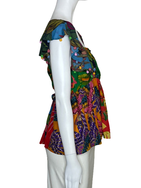 Blusa FarmRio Vuelo Lazo Naranja-Talla XSl