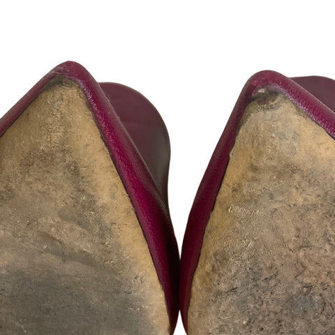* Calzado Jimmy Choo Pointed Toe Rojo Vino-Talla 41