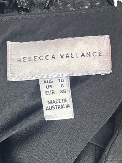Vestido Rebecca Vallance Encaje Brillo Gris-Talla 6