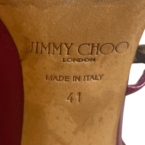 * Calzado Jimmy Choo Pointed Toe Rojo Vino-Talla 41