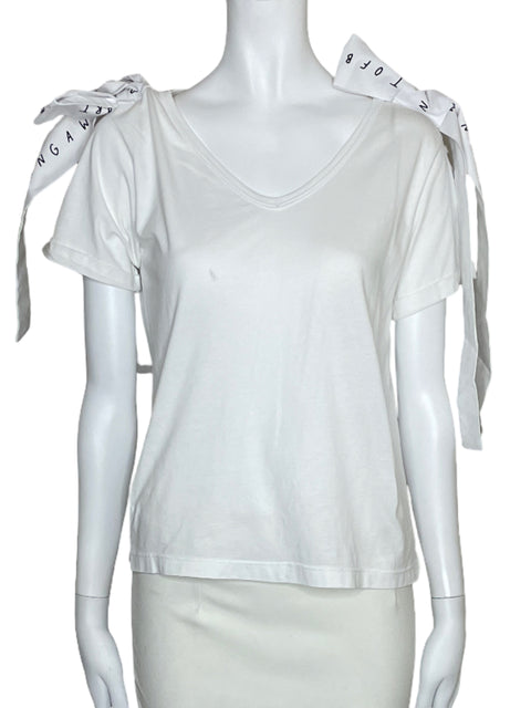 Blusa La Marqueza Cuello V Blanco-Talla S