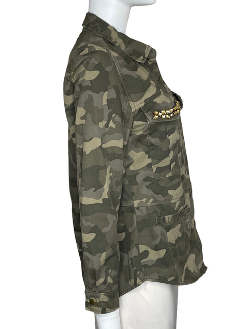 Chaqueta Kensie Jeans Camuflaje Verde-Talla M