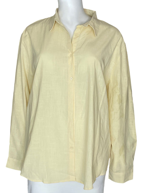 Camisa In Voland Botones Amarillo-Talla 2XL