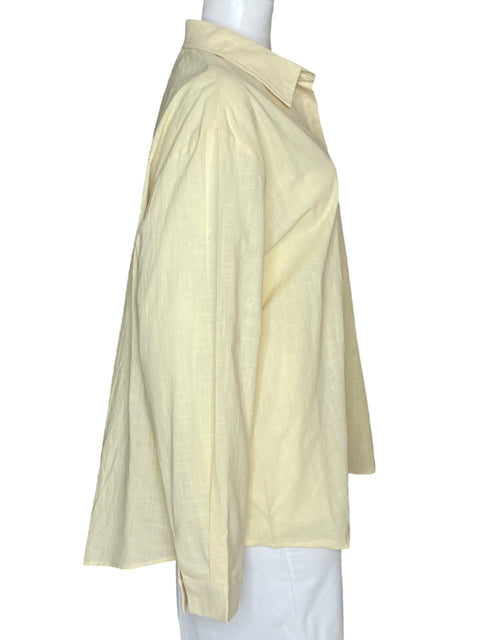 Camisa In Voland Botones Amarillo-Talla 2XL