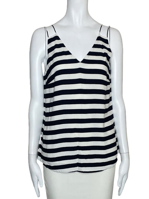 Blusa Esprit Rayas Tiras Blanco-Talla 6