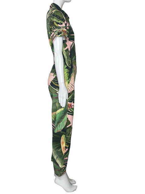 Mono Farm Rio Hojas Cargo Verde-Talla XS