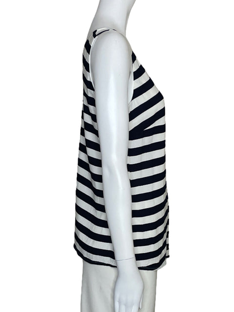 Blusa Esprit Rayas Tiras Blanco-Talla 6