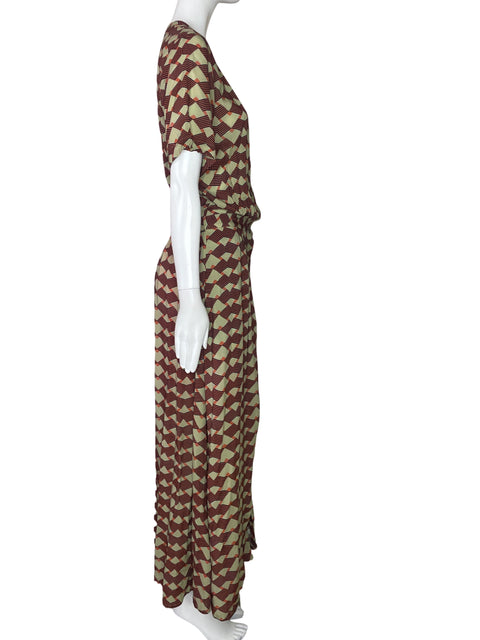 Vestido Totem Camisero Maxi Verde-Talla 2