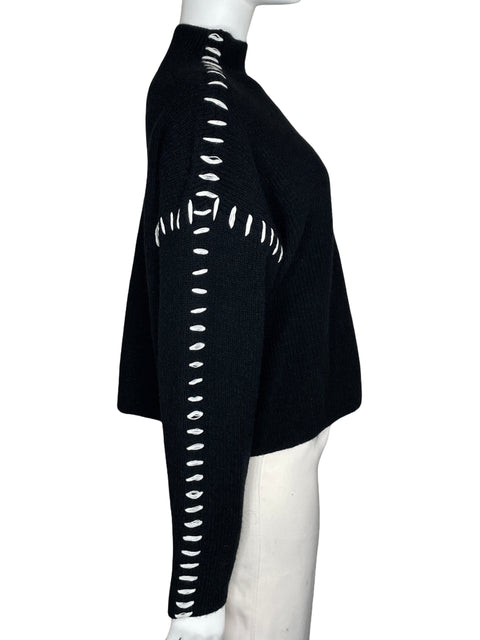 Abrigo Commense Acanalado Negro-Talla S