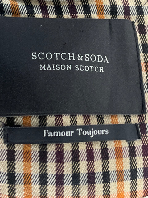 Blazer Scotch & Soda Cuadros Marrón - Talla L