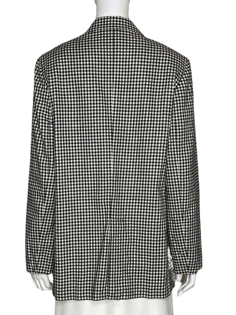 Blazer Massimo Dutti Cuadros Negro - Talla L