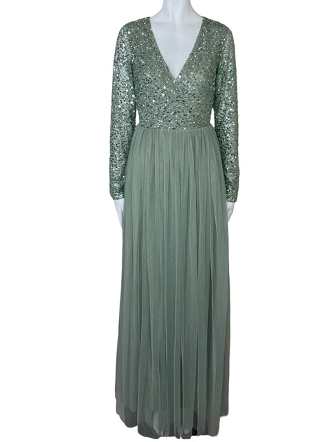 Vestido Coosy Tull Lentejuelas Verde-Talla S