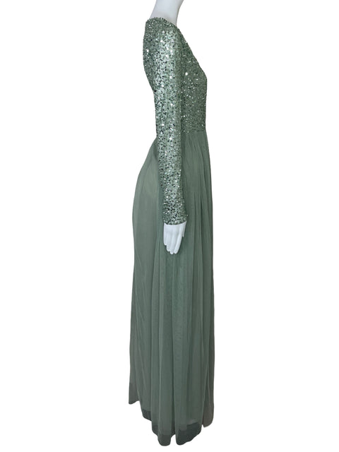Vestido Coosy Tull Lentejuelas Verde-Talla S