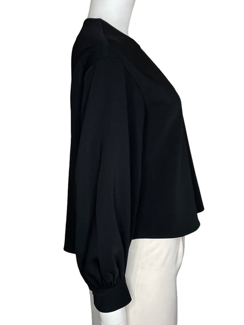 Blusa Express Manga Larga Crop Negro-Talla S