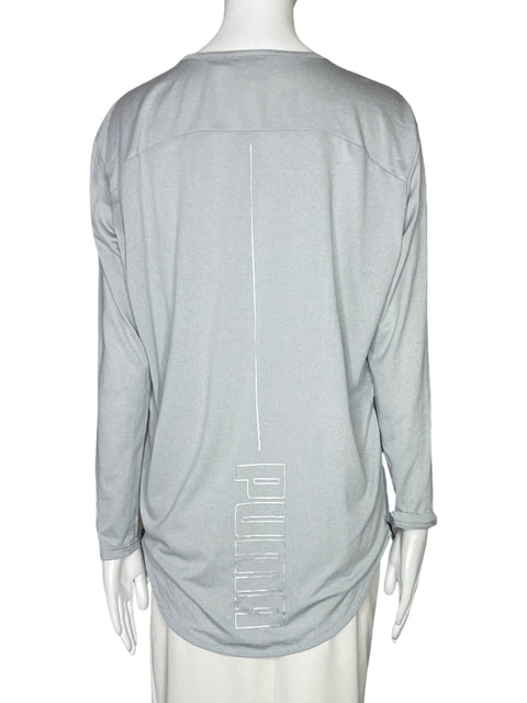 Suéter Puma Cremallera Gris-Talla XS