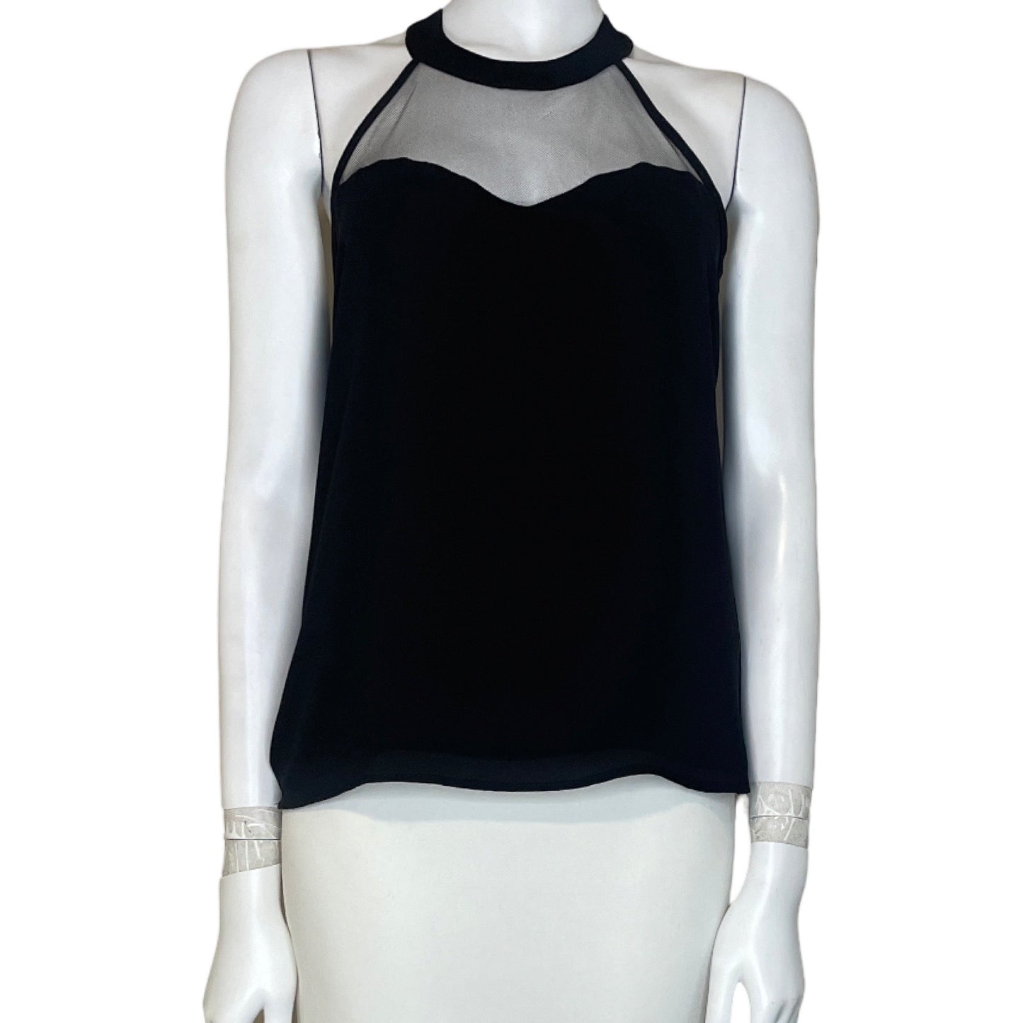 Blusa STUDIO F Halter Sin Mangas Negro - Talla S