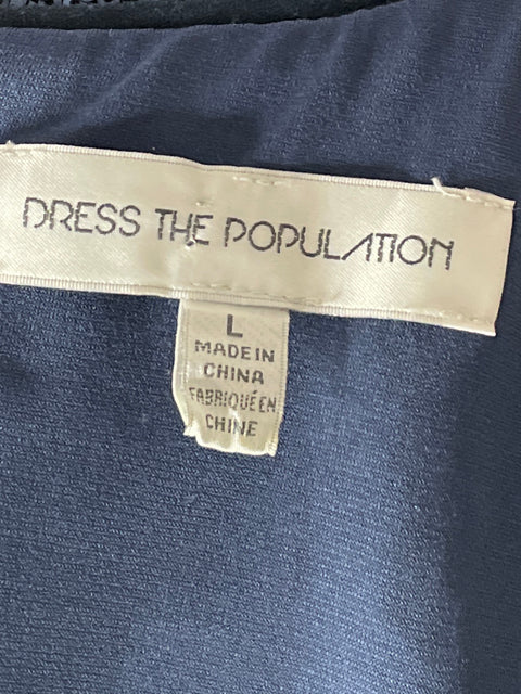 Vestido Dress The Population Lentejuelas Degradé Azul-Talla L