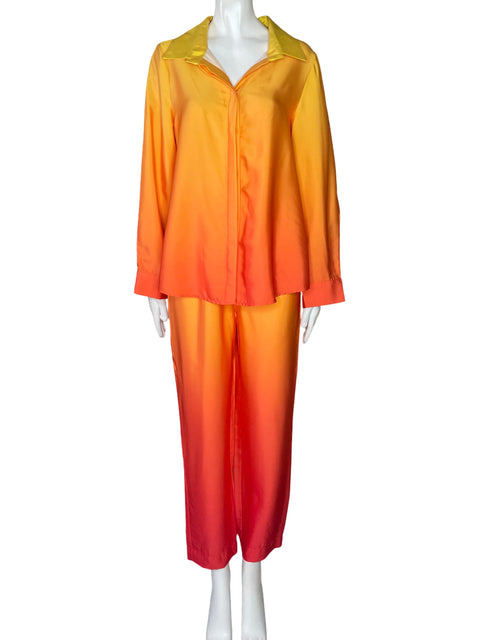Set Valar Camisa+Pantalón Naranja-Talla S