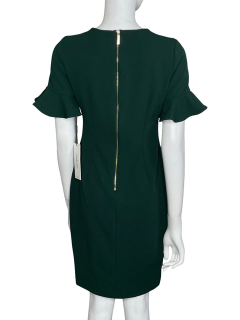 Vestido Calvin Klein Mangas Fluidas Verde-Talla 4