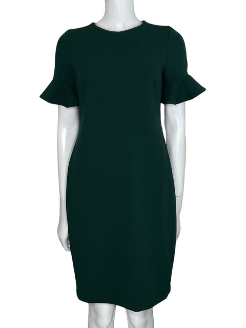 Vestido Calvin Klein Mangas Fluidas Verde-Talla 4
