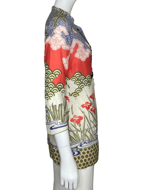 Blusa HaleBob Cabana Estampada Blanco-Talla XS