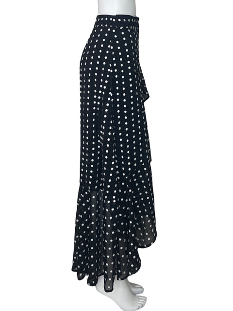 Falda Maeve By Anthropologie Bordado Cruzado Negro-Talla XS