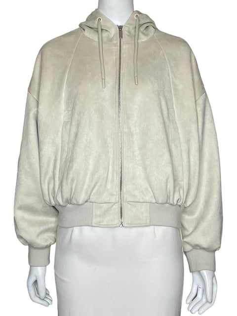 Abrigo Zara Zipper Beige-Talla XS