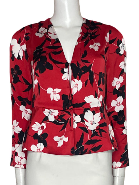 Blazer BCBG Flores Rojo - Talla XXS