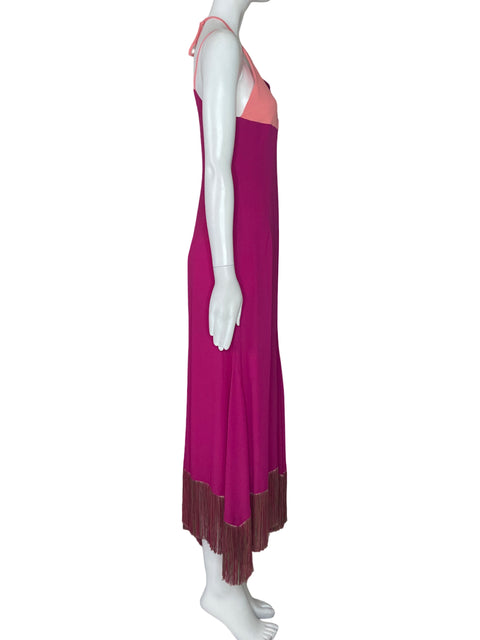 Vestido Simona Corsellini Maxi Tiras Rosado-Talla 38