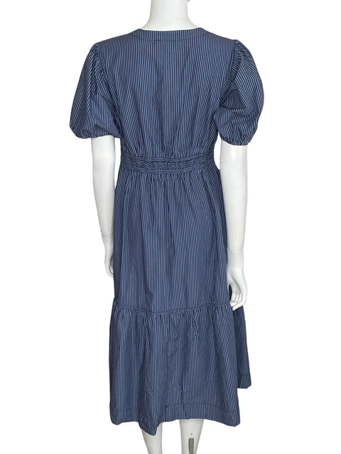 Vestido Free Assembly Midi Rayas Azul-Talla S