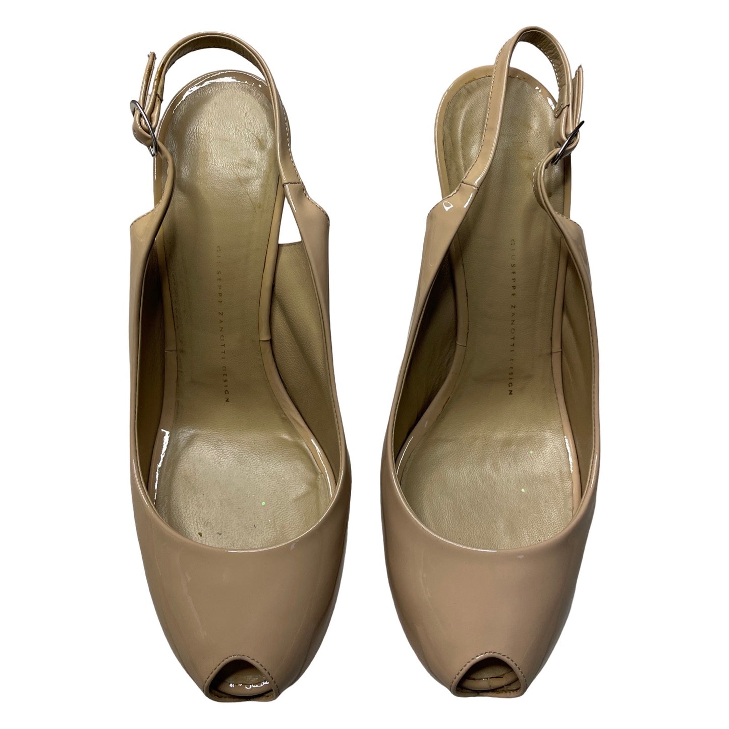 Sandalias Giuseppe Zanotti Plataforma Charol Beige - Talla 40