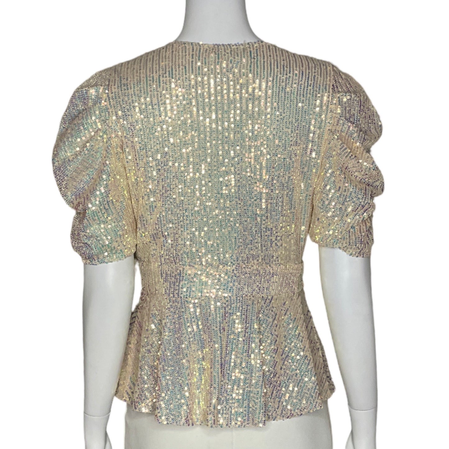 Blusa Pastel Lazo Brillante Dorado - Talla  L