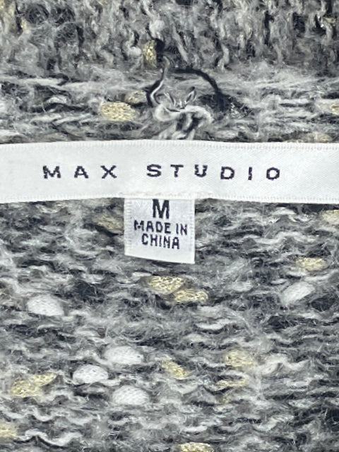 Cardigan Max Studio Metalizado Tejido Gris-Talla M