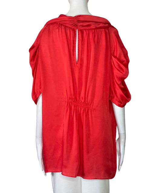 Blusa BCBG Mangas Puff Fluido Naranja-Talla L
