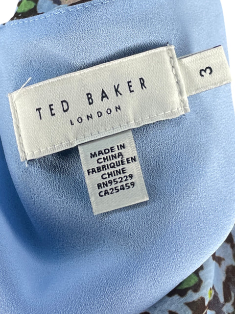 Falda Ted Baker Vuelos Floral Marrón-Talla 3