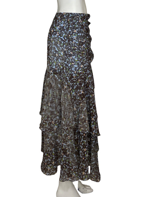 Falda Ted Baker Vuelos Floral Marrón-Talla 3