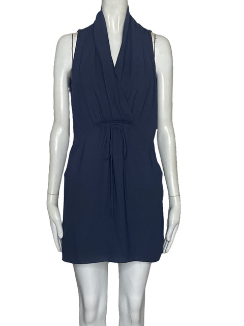 Vestido Wilfred Mini Drapeado Azul - Talla 2XS