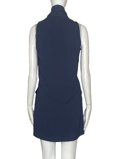 Vestido Wilfred Mini Drapeado Azul - Talla 2XS