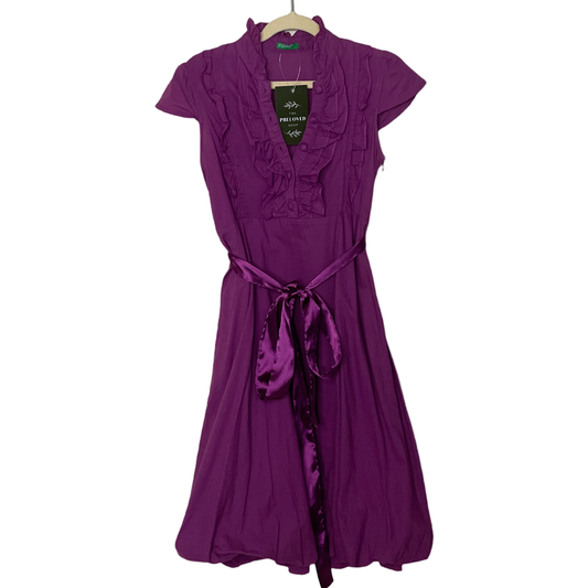 Vestido Colors of Benetton Vuelos Morado-Talla 9