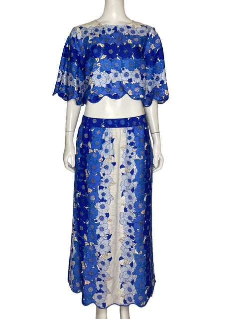 Set Farm Rio Blusa + Falda Estampado Azul - Talla M