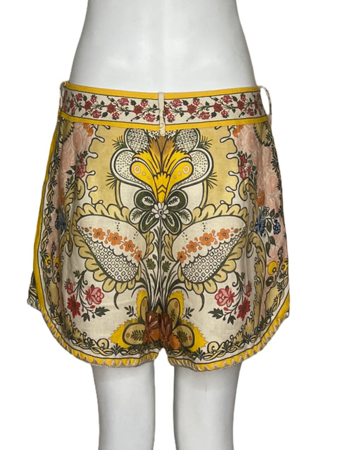 Short Zimmermann Estampado Amarillo - Talla 2